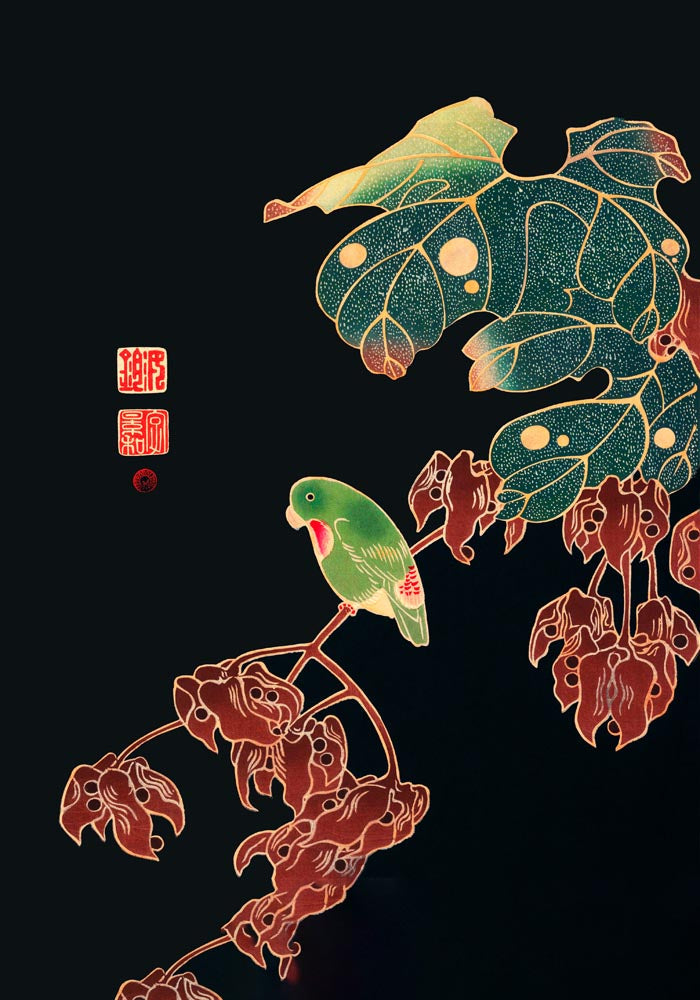 The Paroquet – Ito Jakuchu Fine Art Print UV-Resistant — Ansicht 3