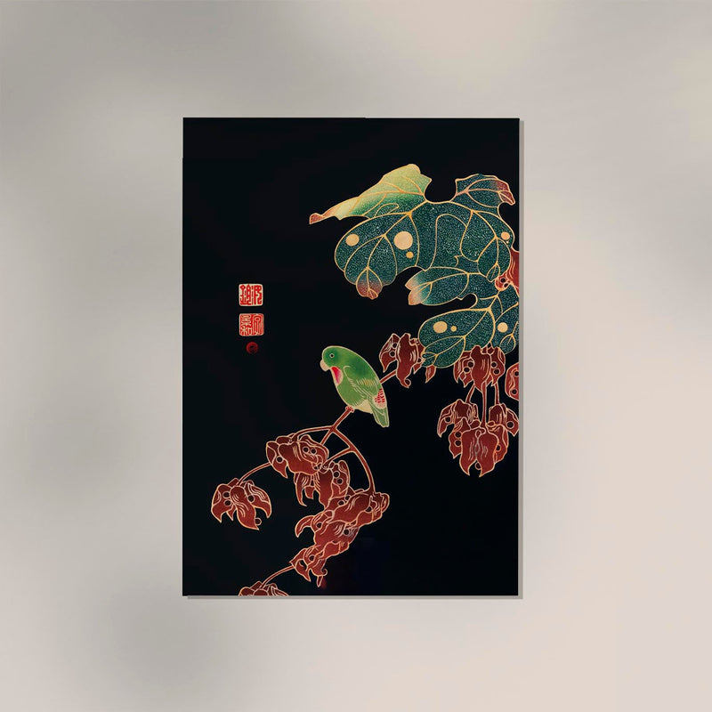 The Paroquet – Ito Jakuchu Fine Art Print UV-Resistant — Ansicht 2