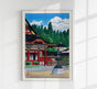 Red Temple by Hasui – Fine Art Print | Japanische Landschaftskunst | Atelierdruck Berlin