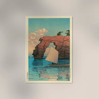 Zaimoku Island in Matsushima by Hasui – Japanischer Holzschnitt Fine Art Print UV-beständig — Ansicht 3