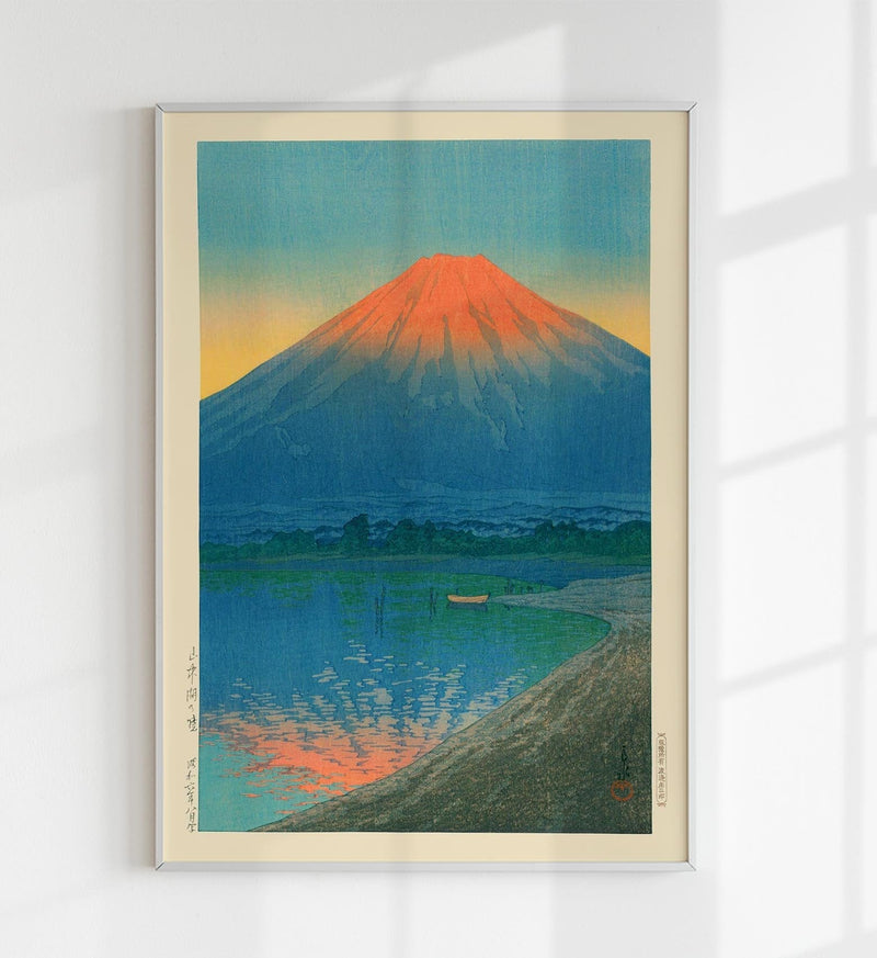 Mount Fuji Fujikawa by Hasui - Japanese Landscape Art Print | Archival Quality — Patroa Studio