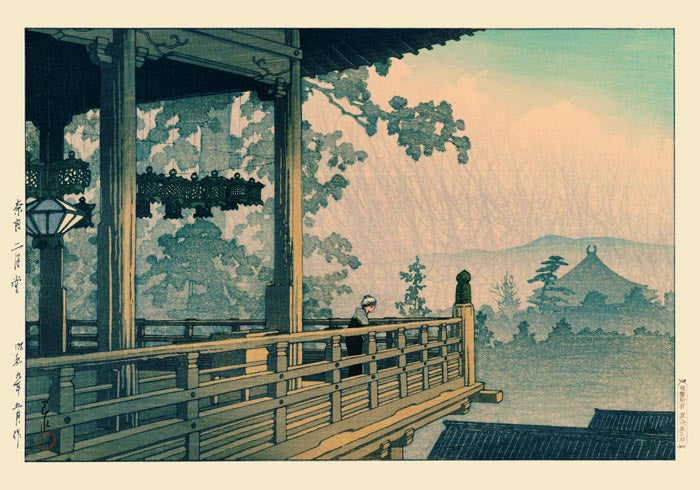 Nigatsudo Temple, Nara by Hasui Poster – Japanese Woodblock Print Shin-Hanga Fine Art — Ansicht 3