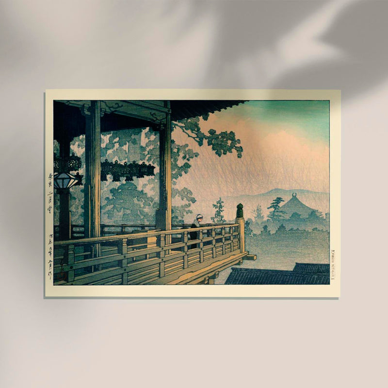 Nigatsudo Temple, Nara by Hasui Poster – Japanese Woodblock Print Shin-Hanga Fine Art — Ansicht 2