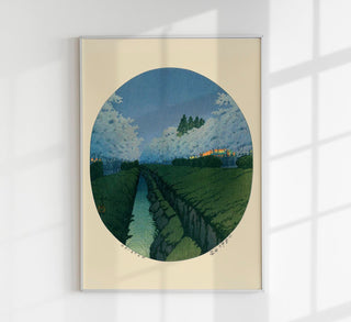 Cherry Blossoms in the Night by Hasui – Shin-hanga | Fine Art | Canvas