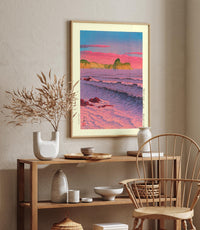 Morning Sea at Shiribeshi Poster – Hasui Kawase Japanese Woodblock Print Fine Art — Ansicht 2