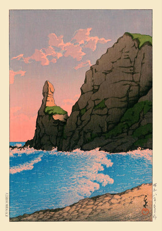Setakamu Rocks in Shiribe – Fine Art Print | Hasui Kawase | Japanische Landschaft