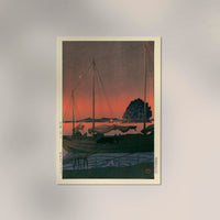 Harbour Sunset by Hasui – Fine Art Print UV-resistent Canvas — Ansicht 2