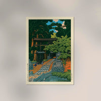 Kumagai Dairaidou Shrine by Hasui – Fine Art Print Ukiyo-e Japanese Architecture — Ansicht 2