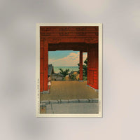 Tamon Temple at Hamahagi by Hasui – Japanische Kunst Fine Art Print UV-resistent — Ansicht 2