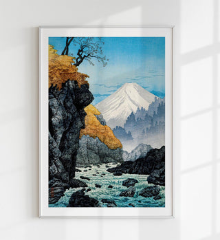 Japanisches Landschaftsposter als Fine Art Print oder Canvas, Größen A3 bis A0, ungerahmt, frei präsentierbar.
