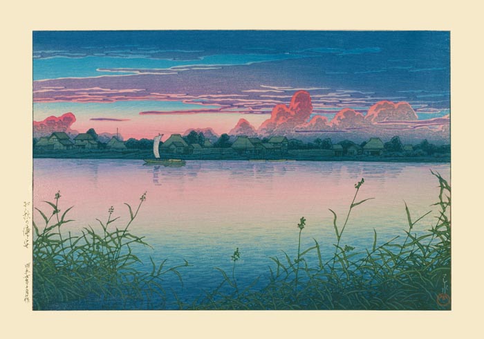 Early Autumn in Urayasu by Kawase Hasui – Fine Art Poster UV-beständig — Ansicht 3