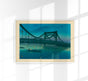 Kiyosu Bridge – Fine Art Canvas Print von Kawase Hasui, Shin-Hanga