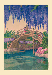 Girl on Bridge by Hasui – Fine Art Print | UV-Resistant Canvas — Ansicht 3