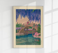 Girl on Bridge by Hasui – Fine Art Print | UV-Resistant Canvas — Ansicht 1