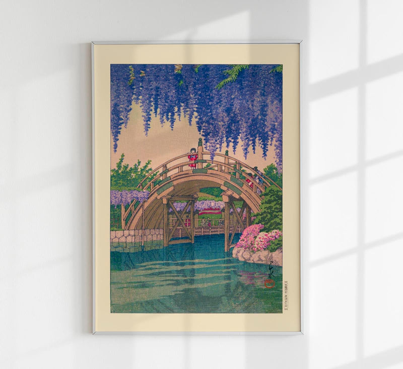Girl on Bridge by Hasui – Fine Art Print | UV-Resistant Canvas — Patroa Studio