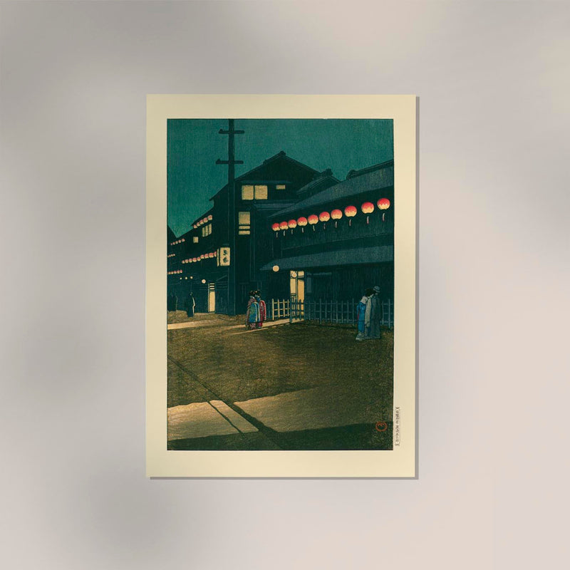 Souemoncho Night Art Print by Kawase Hasui – Japanische Nachtansicht Osaka — Ansicht 2