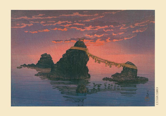 Dawn at Futamigaura – Kawase Hasui Kunstdruck | Fine Art Print Japanische Landschaftskunst — Ansicht 3