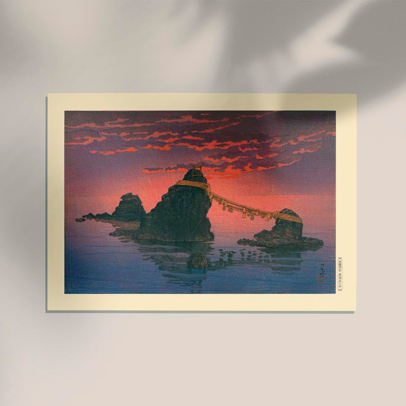 Dawn at Futamigaura – Kawase Hasui Kunstdruck | Fine Art Print Japanische Landschaftskunst — Ansicht 2
