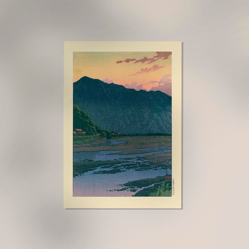 Chichibu In The Evening Art Print by Kawase Hasui – Shin‑hanga Wandbild — Ansicht 2