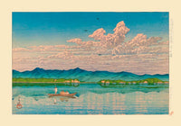 Views of the Tokaido Lake Art Print by Kawase Hasui – Fine Art Print UV-resistant Made in Berlin — Ansicht 3