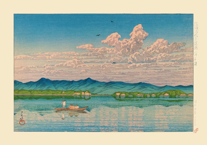 Views of the Tokaido Lake Art Print by Kawase Hasui – Fine Art Print UV-resistant Made in Berlin — Ansicht 3