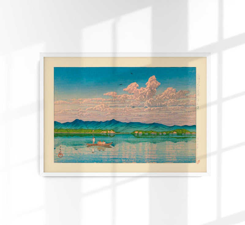 Views of the Tokaido Lake Art Print by Kawase Hasui – Fine Art Print UV-resistant Made in Berlin — Patroa Studio