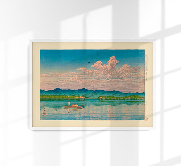 Views of the Tokaido Lake Art Print by Kawase Hasui – Fine Art Print UV-resistant Made in Berlin