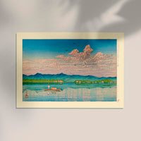 Views of the Tokaido Lake Art Print by Kawase Hasui – Fine Art Print UV-resistant Made in Berlin — Ansicht 2