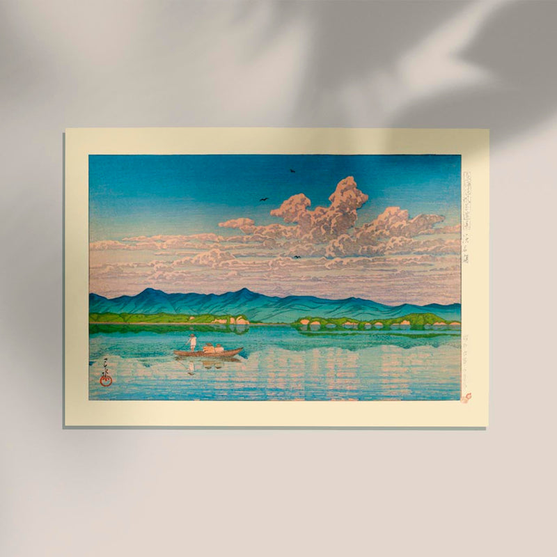 Views of the Tokaido Lake Art Print by Kawase Hasui – Fine Art Print UV-resistant Made in Berlin — Ansicht 2