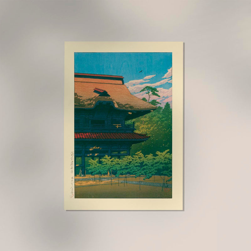 Kenchō Temple, Kamakura – Fine Art Kunstdruck Canvas Kawase Hasui — Ansicht 2