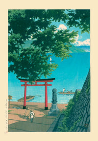 Nikkō Chūzenji Lake, Utagahama Art Print by Kawase Hasui – Japanische Holzschnittkunst — Ansicht 3
