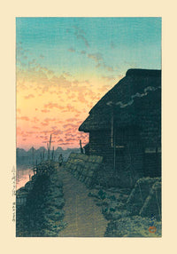 Sunset at Morigasaki Art Print by Kawase Hasui – Fine Art Print UV-resistant Made in Berlin — Ansicht 3