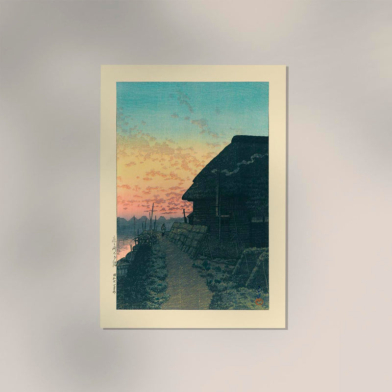 Sunset at Morigasaki Art Print by Kawase Hasui – Fine Art Print UV-resistant Made in Berlin — Ansicht 2