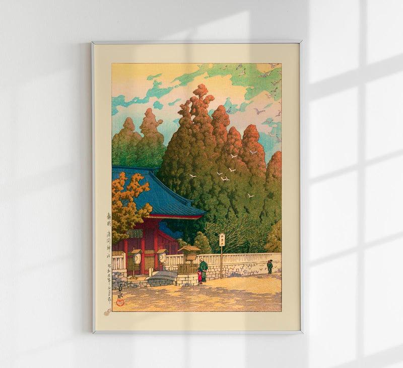 Asama Shrine in Shizuoka Art Print – Kawase Hasui Woodblock Print UV-resistant — Patroa Studio