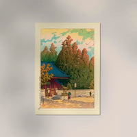 Asama Shrine in Shizuoka Art Print – Kawase Hasui Woodblock Print UV-resistant — Ansicht 2