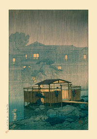 Shuzenji in Rain – Kawase Hasui Kunstdruck | Japanische Holzschnittkunst | UV-beständig — Ansicht 3