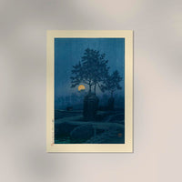 Full Moon At Gamo Art Print by Kawase Hasui – Japanese Moonlight Landscape | Fine Art Print | Canvas — Ansicht 2