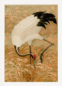 Sarus Crane in Rice Field – Fine Art Print | Japanische Kunst | UV-beständig — Ansicht 4