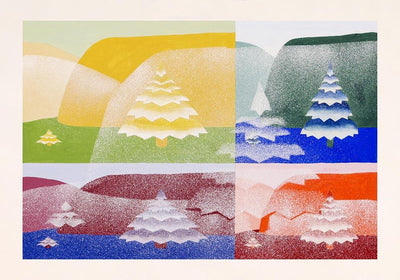 Trees by Joseph Schillinger – Fine Art Print UV-beständig Geometrische Kunst