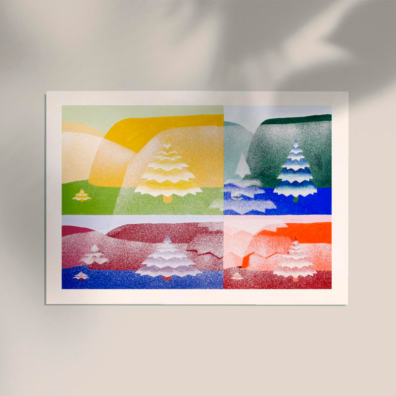 Trees by Joseph Schillinger – Fine Art Print UV-beständig Geometrische Kunst — Ansicht 3