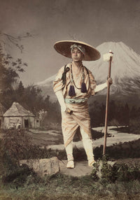 Pilgrim Going Up to Fujiyama by Kimbei – Vintage Kunstdruck — Ansicht 3