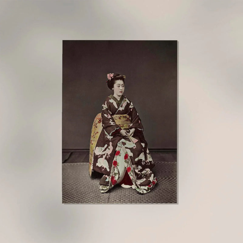 Woman Posing by Kimbei – Japanische Fotokunst handgefertigt Berlin — Ansicht 2
