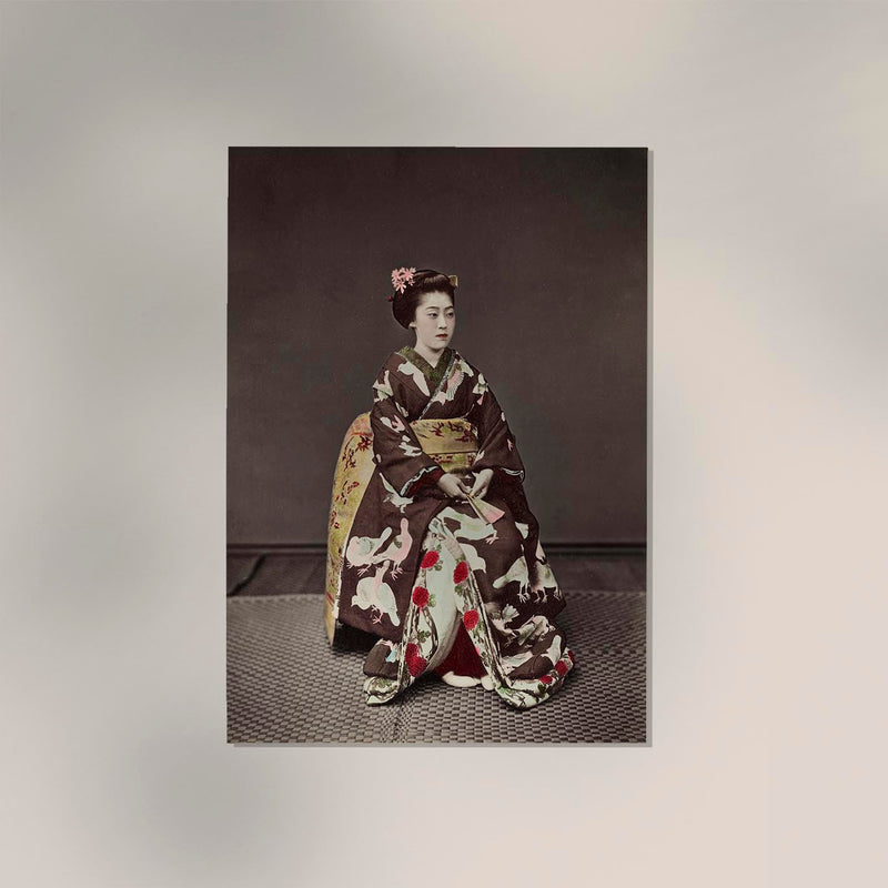 Woman Posing by Kimbei – Japanese Photo Art Handcrafted Berlin — Ansicht 2