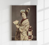 Young Woman by Kimbei – Vintage Fotografie Poster — Ansicht 1