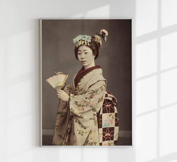 Young Woman by Kimbei – Vintage Photography Poster