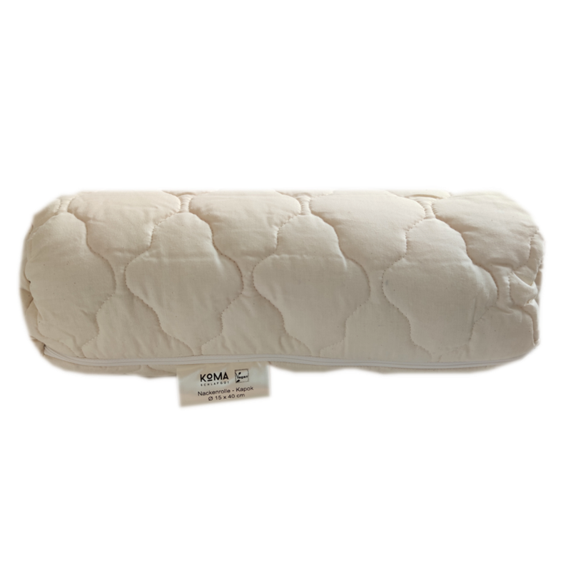 KOMA Schlafgut Kapok Organic Neck Pillow – flexible, hypoallergenic, Made in Germany — Schlafraum