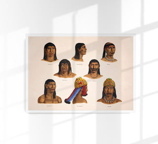 Chart Indigenous Poster als Vintage-Chart-Wandkunst auf 225g Fine Art Paper oder 380g Canvas, erhältlich in A3 bis A0 sowie B2 und B0.
