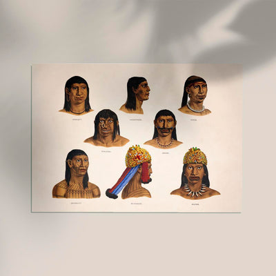 Chart Indigenous Poster – Vintage Fine Art Print | Ethno-Ästhetik | A3–A0