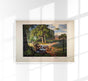 Colourful Jungle Scene Vintage Poster – Tropisches Wandbild Fine Art Print