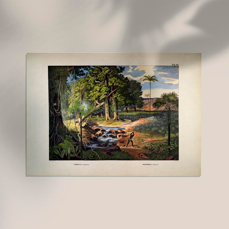 Colourful Jungle Scene Vintage Poster – Tropisches Wandbild Fine Art Print — Ansicht 2